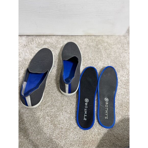 Rothy's The Sneaker Women’s 8.5 Slip On Woven Comfort Loafer Gray - Picture 6 of 7